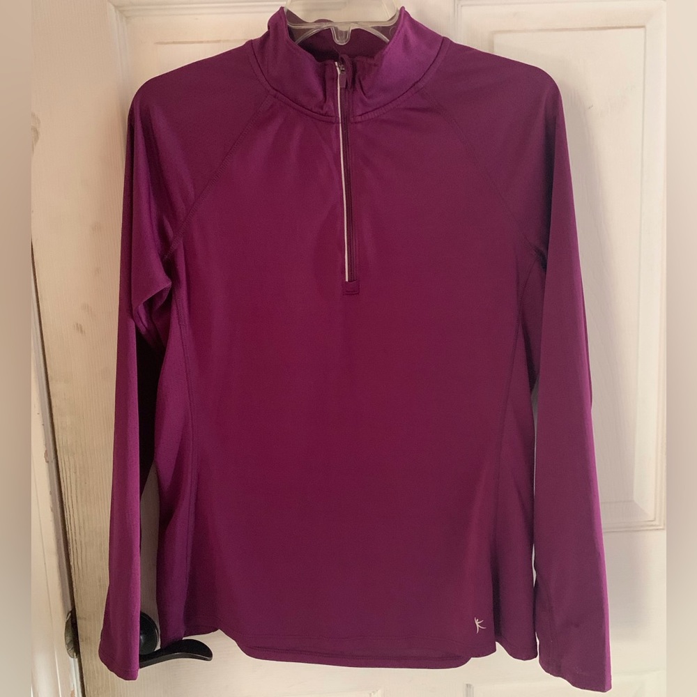 Quarter zippered Activewear Top by Danskin Now. Size Medium (8-10).